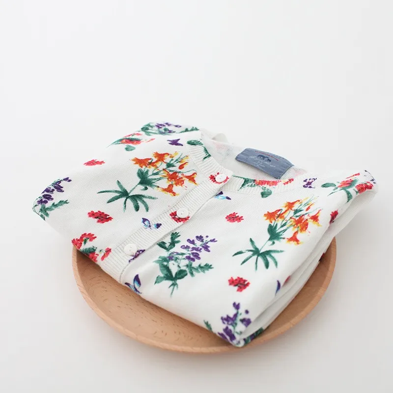 New Girl Sweaters Flower Cotton Top Air Conditioning Clothes Girls Cardigan Sweaters 2016Knitted Children Clothing Free Shipping (6)
