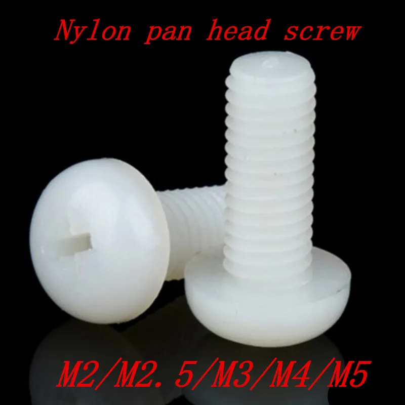 50 шт./20 шт. m2 M2.5 M3 M4 M5 ISO7045 DIN7985 GB818 белые нейлоновые крестообразные винты с