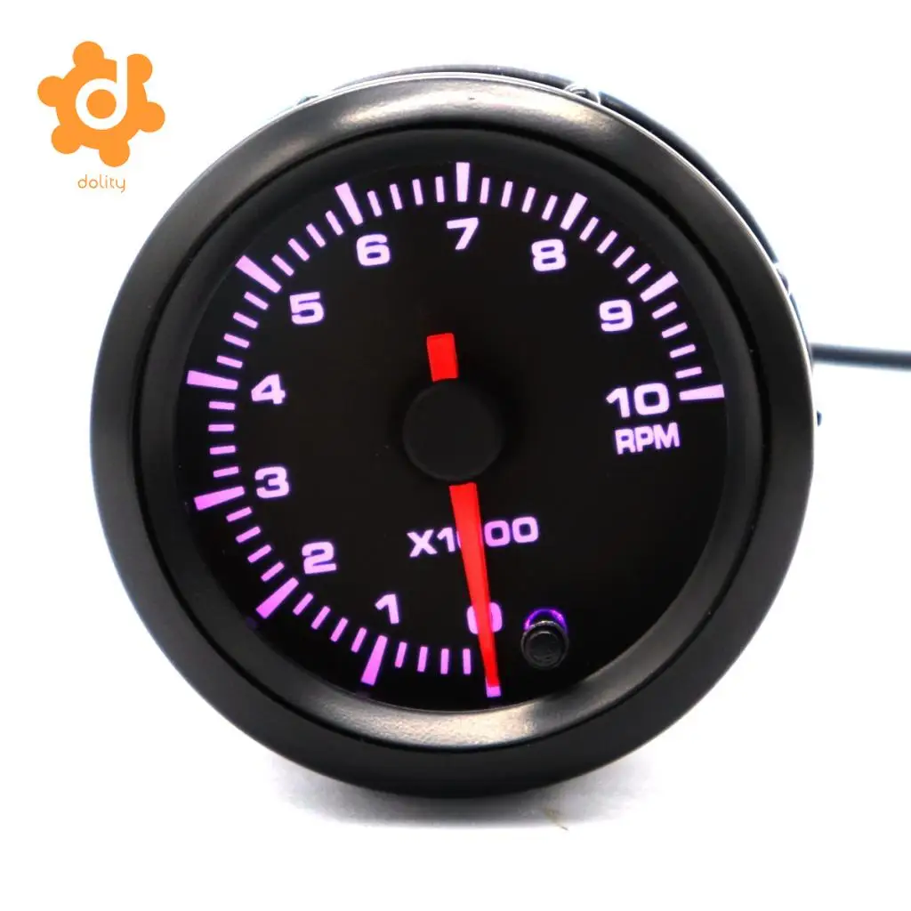 

Car Motor 7 Color LED 52mm Tachometer Tach Gauge Pointer Meter 0-10000RPM