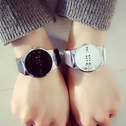 Новый дизайн пять цветов проигрыватели черный, белый цвет пара часы для мужчин для женщин кварцевые часы Мода Индивидуальность