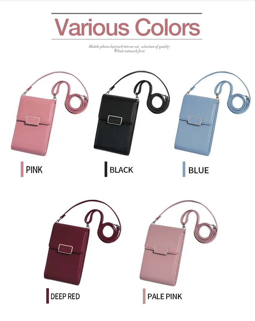 Mini Women Shoulder Bag Wallet Card Slot Phone Bag Fashion Leather Messenger Bags Lady Girls Small Cross Body Bag Handbag Pouch (3)