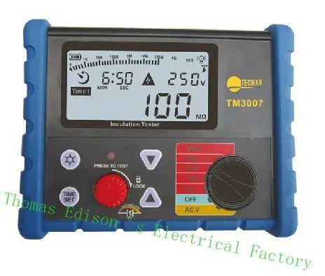 

TECMAN genuine digital high voltage insulation resistance tester/megohmmeter TM3007 (1000 v) meter