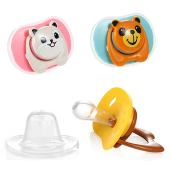 

Cute Baby Pacifier Nipple Newborn Kids Boys Girls Round Thumb Type Baby Food Grade PP Silicone Dummy Soother Feeding Accessories