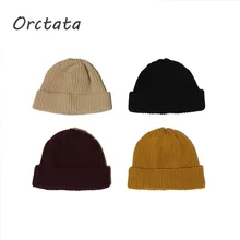 Хлопковые вязаные шапки унисекс, зимние, весенние, женские, мужские, в стиле хип-хоп, одноцветные, вязаные, теплые шапки Skullies, запонки, шапочки, 5 цветов