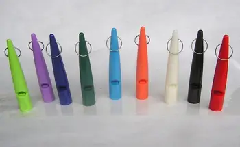 

500pcs/lot Fast shipping Dog whistle Stop Barking Silent Pet Training Plastic Whistle 5 colors SL3040