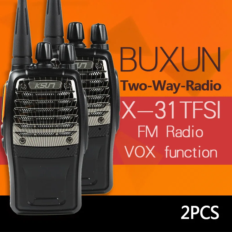 2 шт. KSUN X-31TFSI двухканальные рации VOX Функция 5 Вт ручной Pofung UHF 400-470 МГц 16CH двухстороннее портативный любительский радиопередатчик