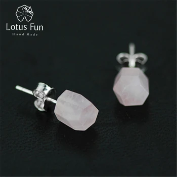 

Lotus Fun Real 925 Sterling Silver Natural Stone Handmade Designer Fine Jewelry Vintage Fashion Stud Earrings for Women Brincos