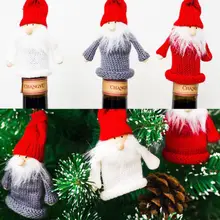 Забавный с принтом рождественского оленя и надписью бутылки вина чехол для бутылок фиксаторы уход за кожей лица маска Рождество вечерние Декор