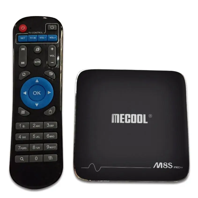 

Binmer Equipments TV Receivers Set Top Box MECOOL M8S Pro Android 7.1 TV Box 2.4GHz WiFi Support 4K2K Amlogic S905X 16GB dec28