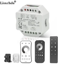 Симистор светодиодный диммер 220V 230V 110V AC Беспроводной РЧ с регулируемой яркостью кнопочный переключатель с 2,4G пульт дистанционного управления для одного Цвет светодиодный лампы