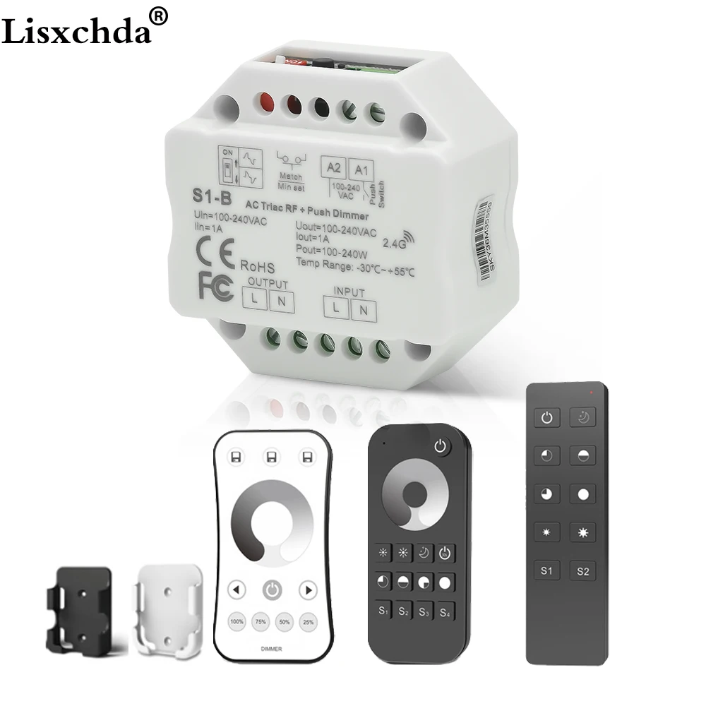 Светодиодный диммер Triac 220 в 230 В 110 переменного тока беспроводной Радиочастотный