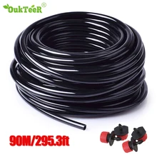 Tuyau d'arrosage au goutte-à-goutte, Tube de Micro Irrigation en PVC pour les plantes et les fleurs du jardin et de la serre, 10m-90m, 4/7mm
