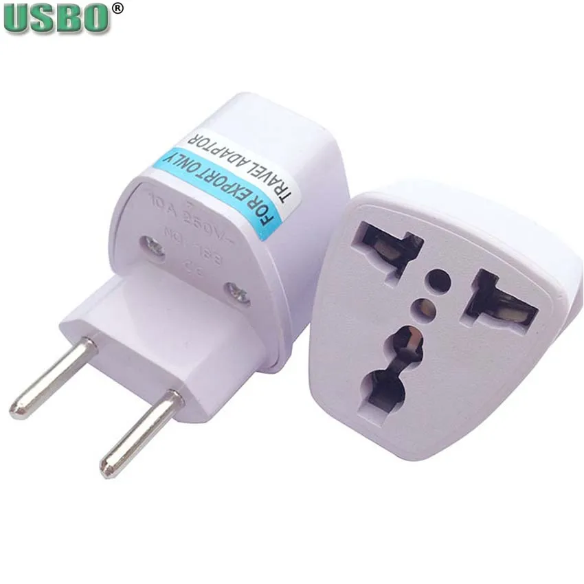 

Universal white UK US AU to EU AC Power Plug Brazil AC Power Plug High Quality Adapter Travel Converter Plug