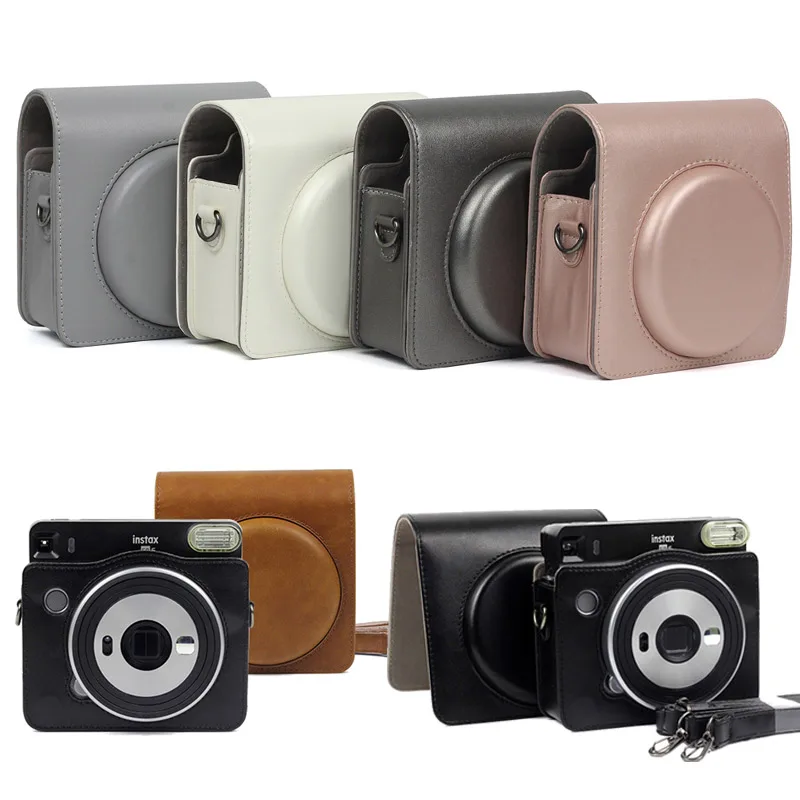 

Protective Case for Fujifilm Instax Square SQ6 Instant Film Camera PU Leather Bag with Shoulder Strap For Instant S