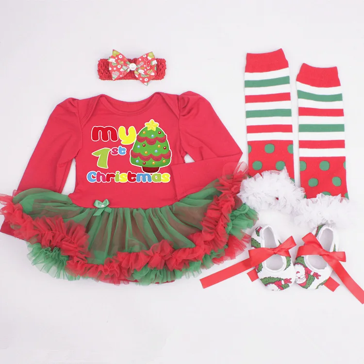 KISBINI/; платье для новорожденных; комбинезон с длинными рукавами; носки; головной убор; 4 шт./компл.; платье для девочек; детская одежда; Рождественский подарок; комбинезон - Цвет: 11