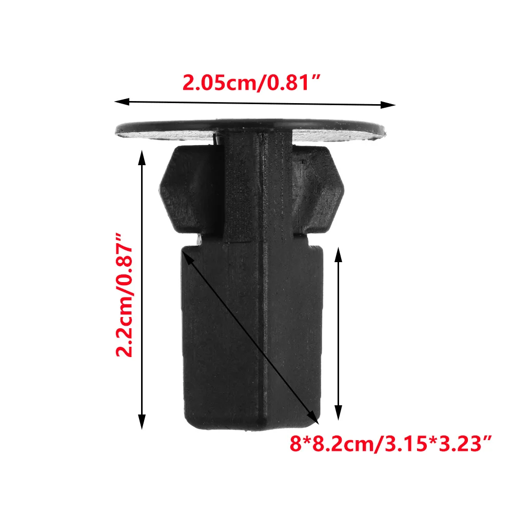 Черный Пластик набор заклепок для автомобиля инструмент бампер подкрылок фиксированной заклепки двери Панель пуш-ап 10/50 шт 8/9 мм