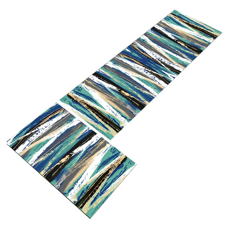

2pcs/set Kitchen Mat Printed Anti-slip Modern Area Rugs Living Room Balcony Bathroom Carpet Set Doormat Bath Mat in The Hallway