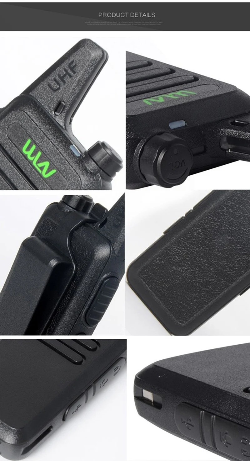 NEW Radio Walkie Talkie WLN KD-C1 5W UHF 400-470MHz CTCSSDCS TOT VOX Scan Squelch Two Way Radio MINI-handheld Transceiver (7)