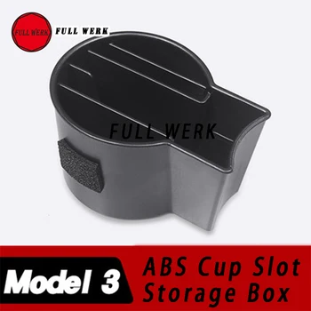 

1 Piece ABS Car Styling Cup Slot Storage Box Case Console for Tesla Model 3 Interior Accessories