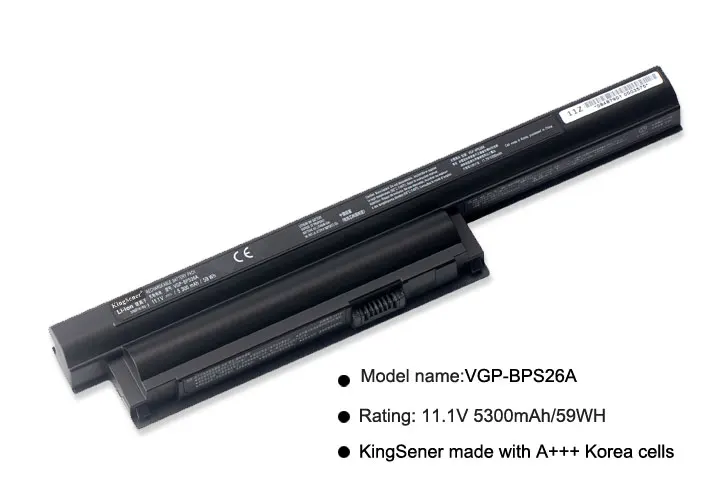 Kingsener ноутбука Батарея для sony Vaio bps26 VGP-BPL26 VGP-BPS26 VGP-BPS26A SVE14A SVE15 SVE17 VPC-CA VPC-CB VPC-EG VPC-EH