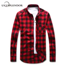 Мужская рубашка в клетку Flanne, весна-осень, Повседневная рубашка с длинным рукавом, мягкая, комфортная, облегающая, стильная, брендовая мужская одежда YN10355