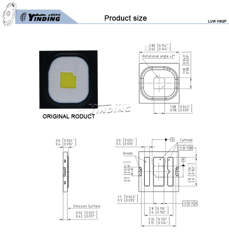 5 шт. OSRAM LUW H9QP 5 Вт высокомощный светодиодный светодиод 6000-6500 к холодный белый свет Автомобильная фара лампа-излучатель