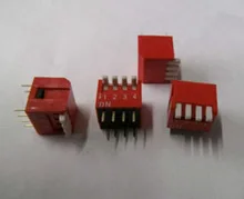 

10PCS 4 bit 8Pin DIP Side dial Toggle Switches Pitch 2.54mm Dial Code Switch