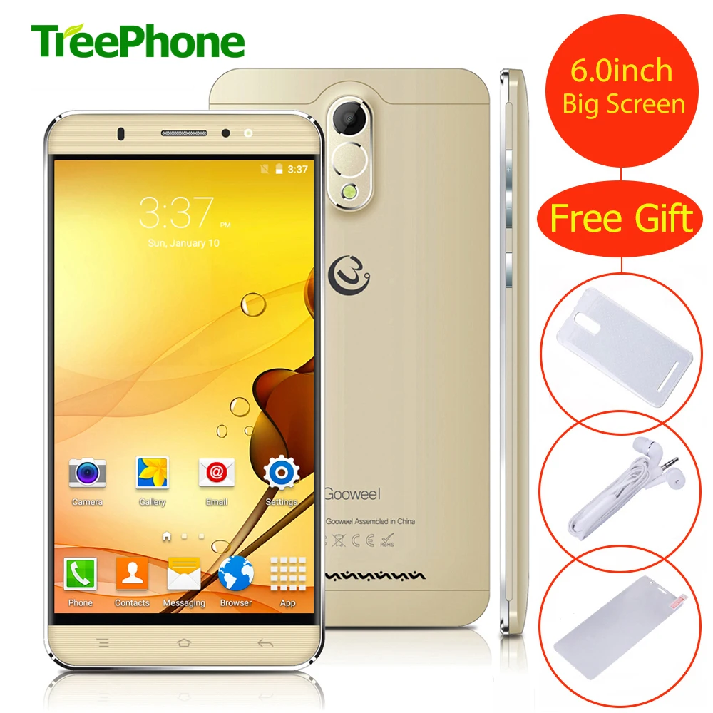 Gooweel M3 6 0 дюймовый экран QHD IPS смартфон 1 ГБ Оперативная память + 8 Встроенная 8.0MP 5.0MP