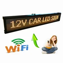 40 inch 12V 24V Car Popular wifi remote Programmable LED Programmable Display panel / Car sign/ vehicle sign/factory display