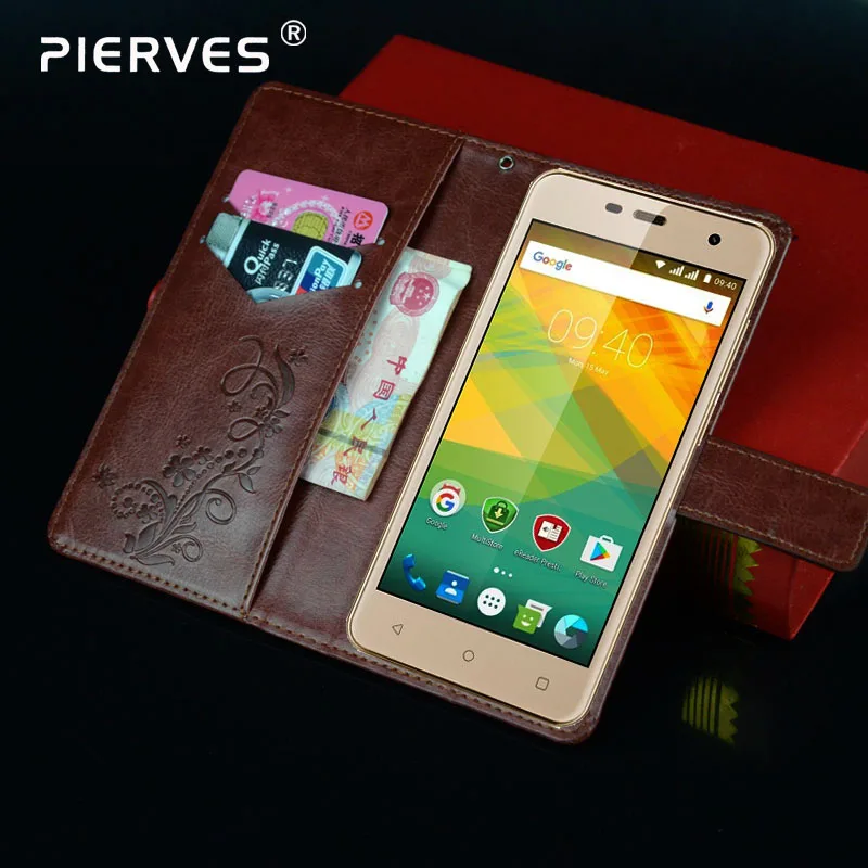 Роскошный флип чехол Pierves из искусственной кожи для телефона Prestigio Muze G3 Lte PSP3511|phone