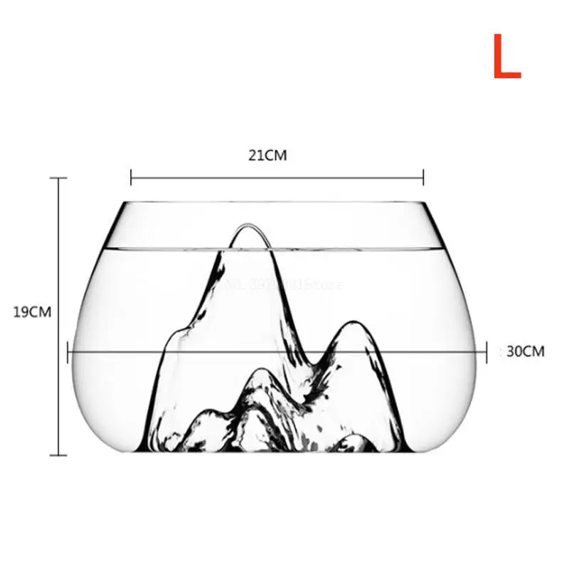 Необычный, Прозрачный Стеклянная Ландшафтная форма утолщенная Рыбная чаша аквариумная Экологичная Золотая Рыбная чаша без свинца S/L - Цвет: 1