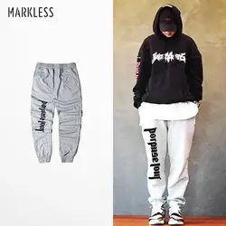 Markless унисекс свободные джоггеры модные Повседневное эластичный пояс Пот Штаны Спортивные штаны для Для мужчин мужские панталоны XXK004