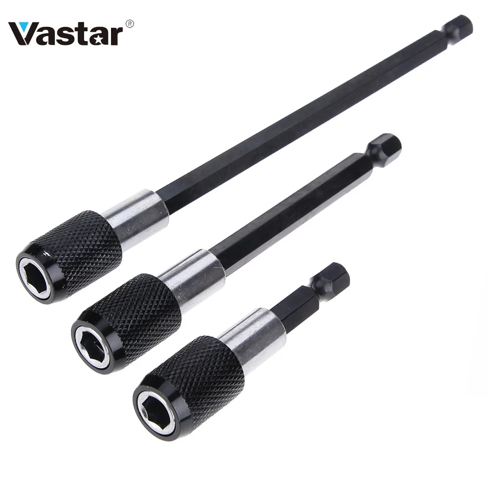 

Vastar 1/4 Inch Hex Shank Quick Release Screwdriver Bit Holder Extension Bar 60mm 100mm 150mm