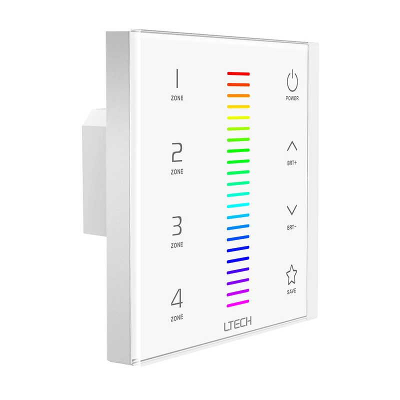 Новый Led RGB контроллер полосы 220 В Сенсорная панель EX7 4 зоны AC100 ~ 240 2 ГГц и DMX512
