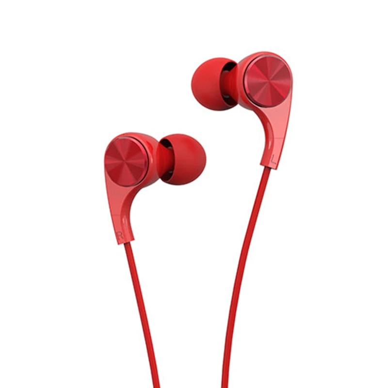Новейший remax 569 Проводные музыкальные наушники с микрофоном стерео звук музыка гарнитура для Xiaomi iPhone - Цвет: Красный