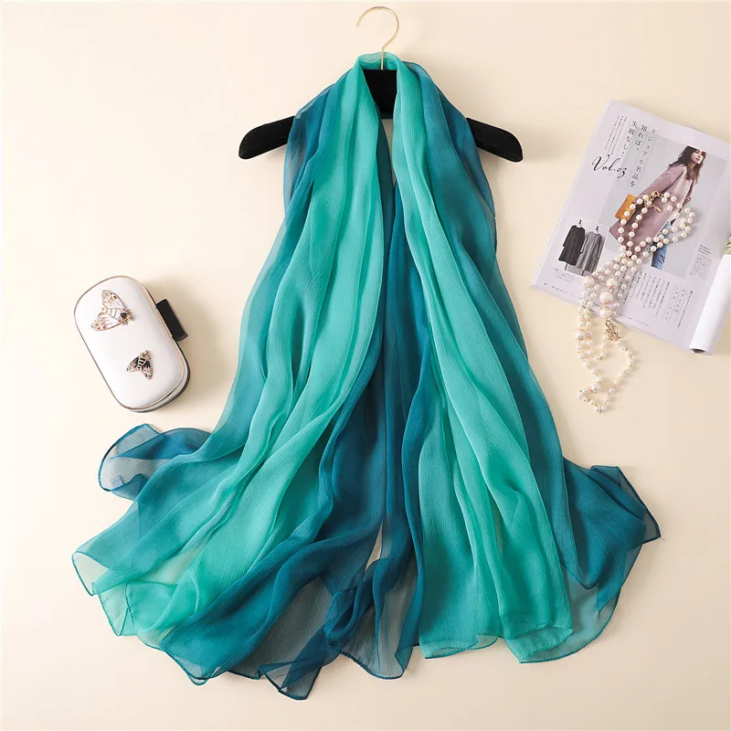 

Fashion 2020 Brand Silk Scarf Women Pashmina Scarves Shawls And Wraps Bandana Hair Scarf Muslim Hijab Mousselin Foulard Femme