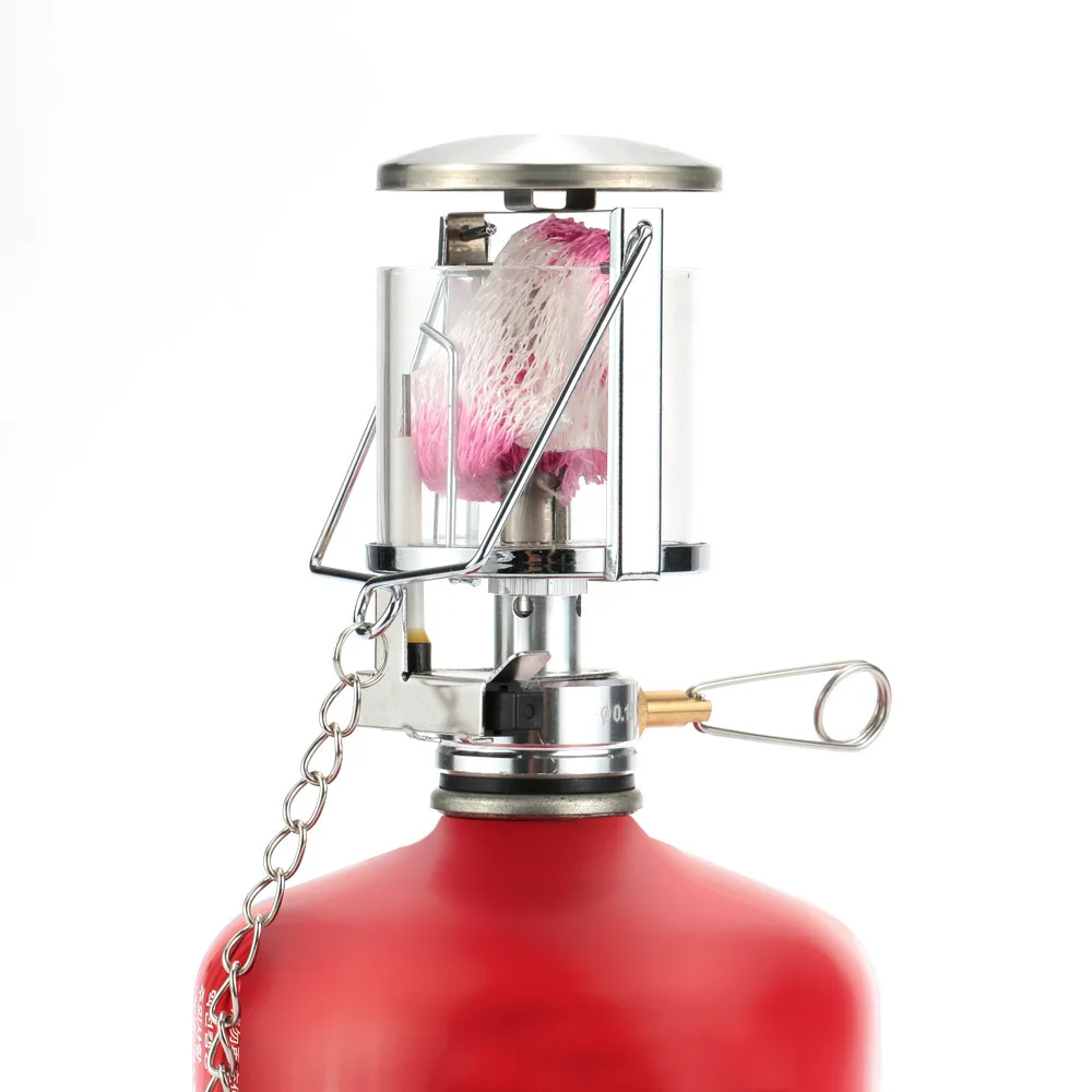 60LUX Mini Portable Camping Lantern Gas Light Tent Lamp Torch Hanging