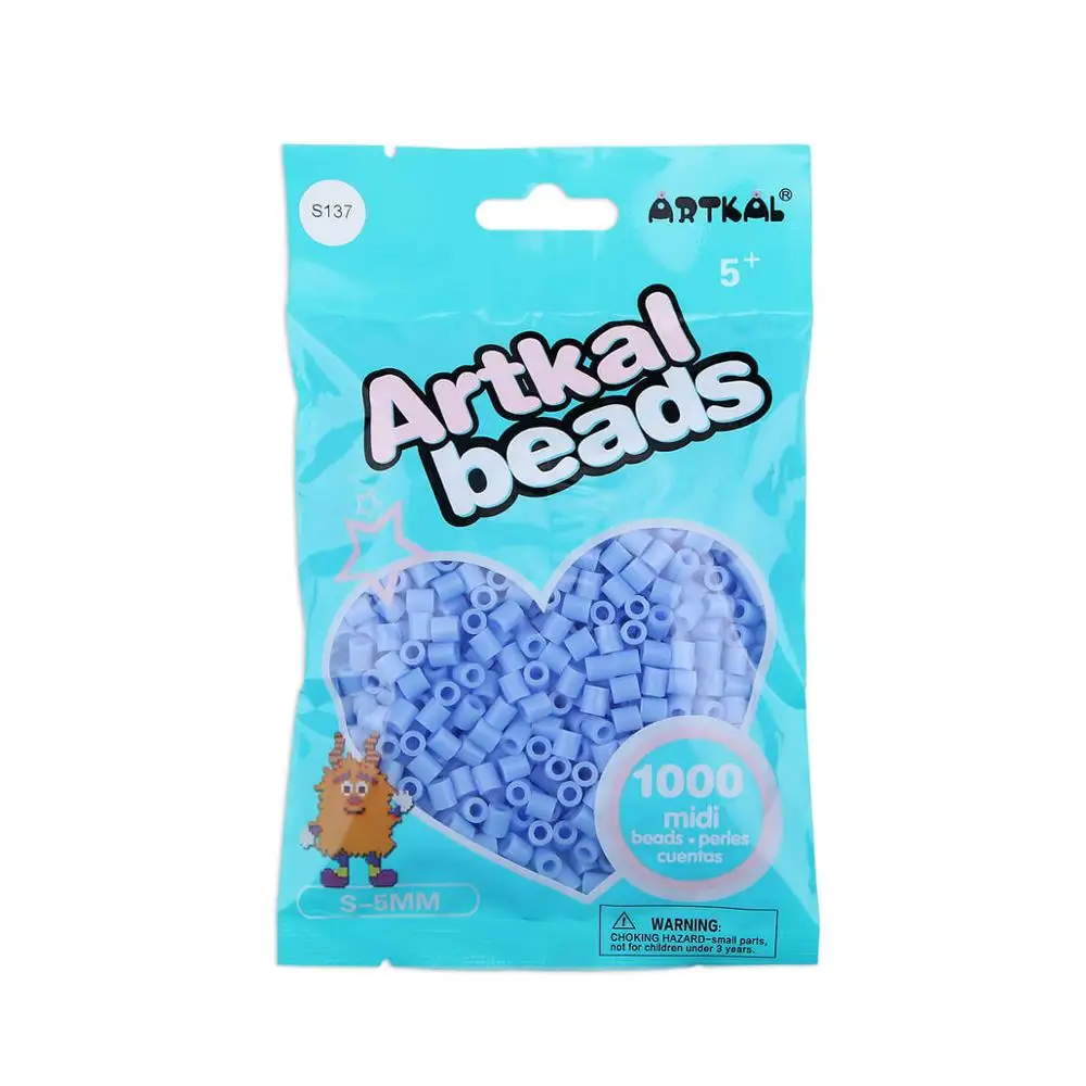 ARTKAL 1000 бусины(S136-S159) Midi S-5mm perler бусины Хама предохранитель бусины DIY Развивающие игрушки - Цвет: S1000-S137