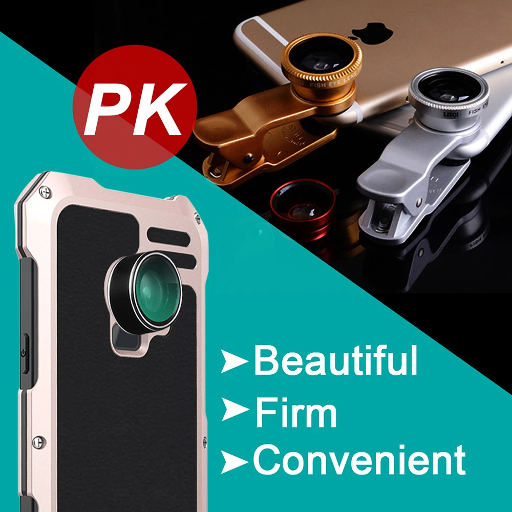 3 in 1 Back Fisheye Kits Wide Angle Macro Camera Lens Antiknock Waterproof Protective Case For Samsung S8+S9 plus S7 S7edge Case (7)