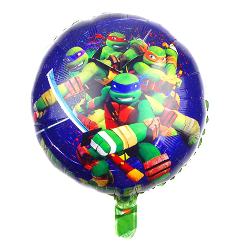 

New 5pcs/lot 18inch Cartoon Teenage Mutant Ninja Turtle Foil Balloons Children's Happy Birthday Party Balloons Decoration Globos