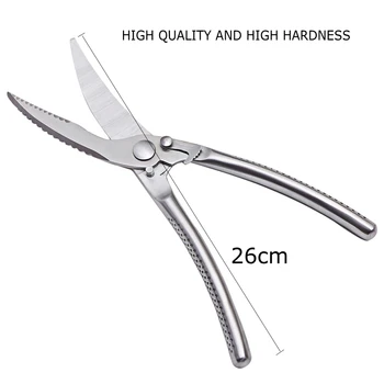 

Kitchen chicken bone scissors Crocodile shears Kill fish Powerful multifunctional scissors kitchen tools High hardness