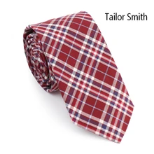 Tailor Smith Simple Fashion Tartan Style Palid Cotton Necktie Mens Casual Slim Check Party Ties Cravate Accessory High Quality