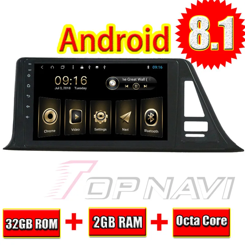 Topnavi Octa Core Android 8 1 Автомобильный GPS навигатор для TOYOTA CHR 2015 Авторадио Мультимедиа