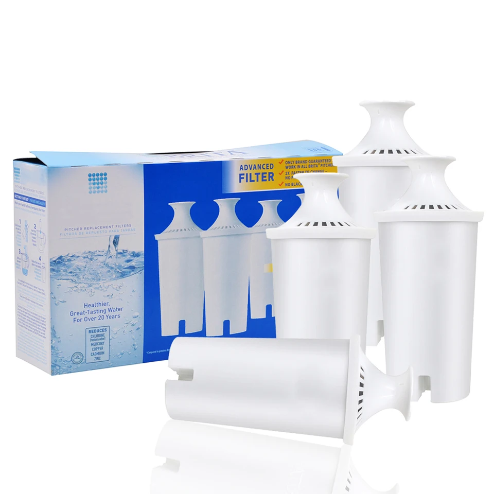 

Purify Kettle Straight Drink Activated Carbon Water Filter Pitcher Replacement for Brita Water Pitcher Filter element 4 Pcs/lot