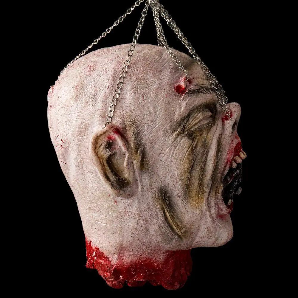 Реквизит для Хэллоуина висящий кровавый мертвец злой головой латексная ужас с привидениями страшный стиль украшения комнаты 03