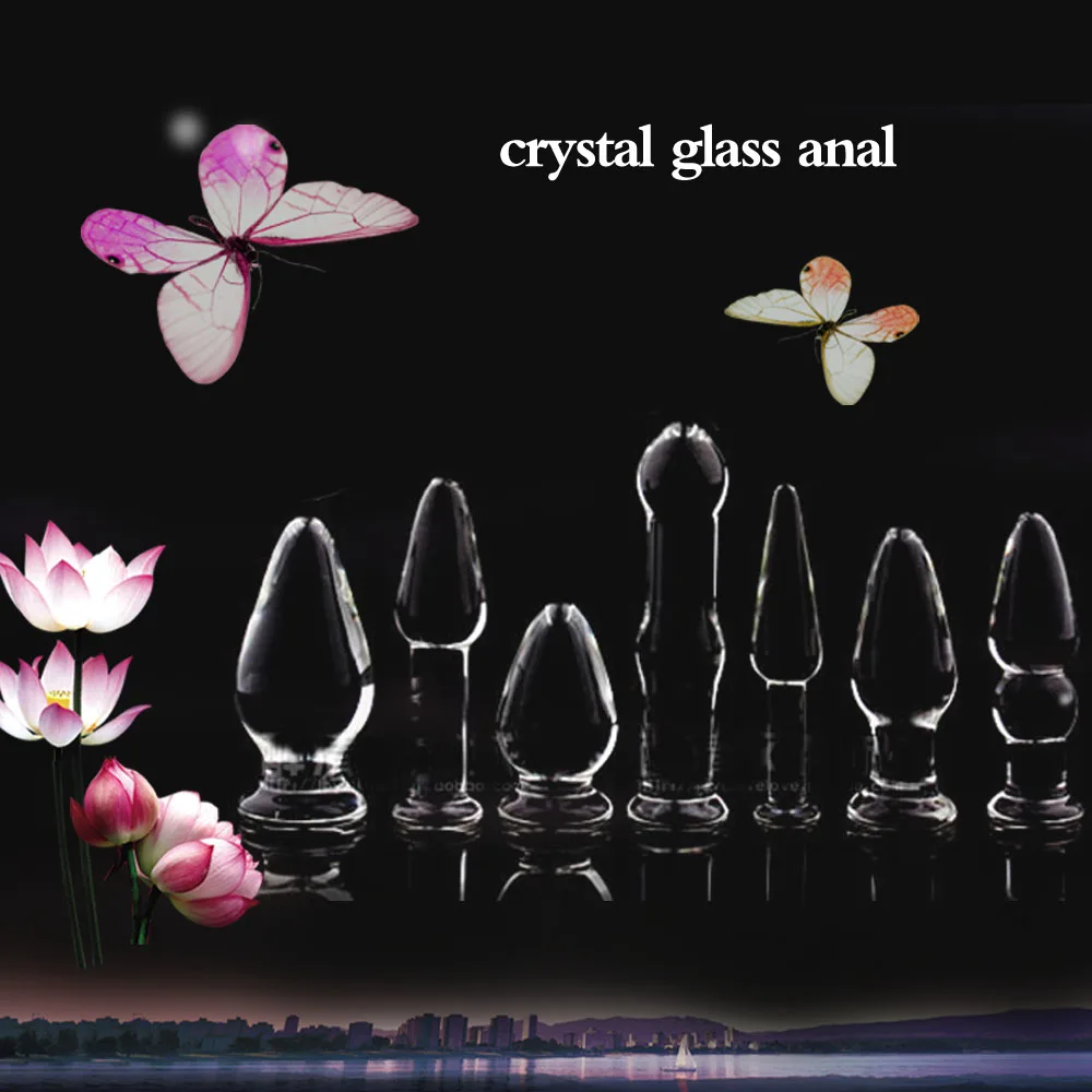 1PCS Glass Anal Dildo Butt Plug Anal Beads Erotic Sex Toy for Women Adult Products for Couples Crystal Glass Anal Stimulator