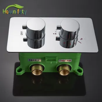 

Thermostatic Hot and Cold Mixer Shower Green Box 2/3 way wall mount bathroom Shower Accessories chrome polished or ORB color