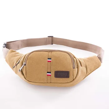 

Casual Canvas Waist Bag Fanny Pack For Men Brown Small Travel Waist Pack Chest Bag heuptas Black Mini Phone Bag Men bauchtasche