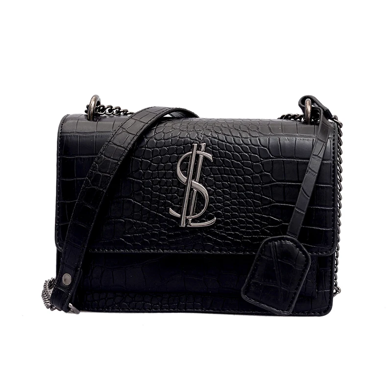 Роскошные женские сумки известного бренда, дизайнерские женские классические клетчатые сумки через плечо, кожаные женские сумки-мессенджеры - Цвет: Черный