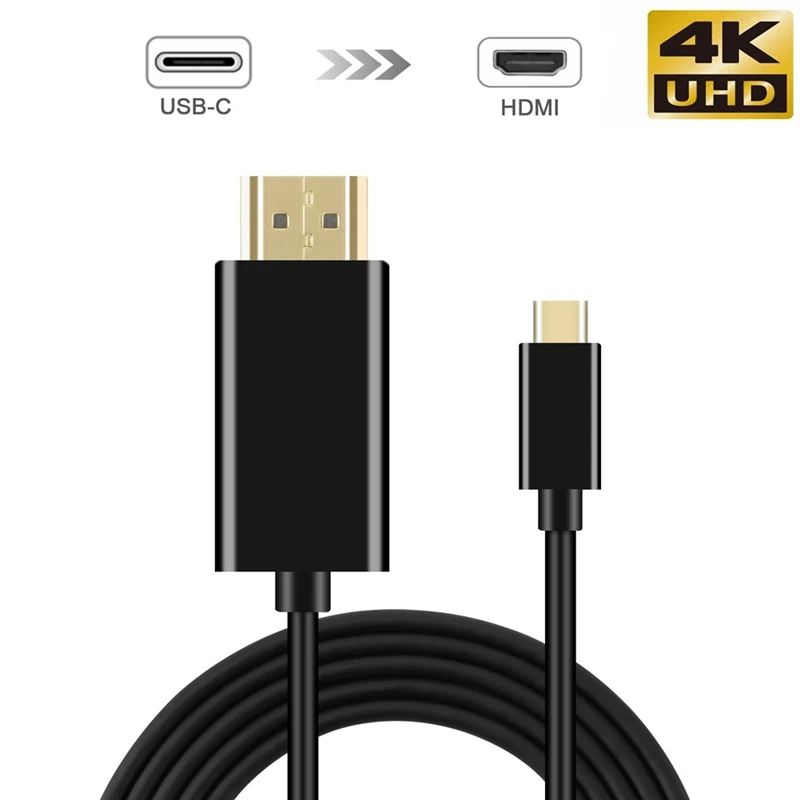 

Type C USB-C to HDMI Cable 6FT USB 3.1 (Thunderbolt 3 Compatible) For Tablet